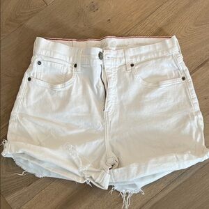 White Denim Women Shorts